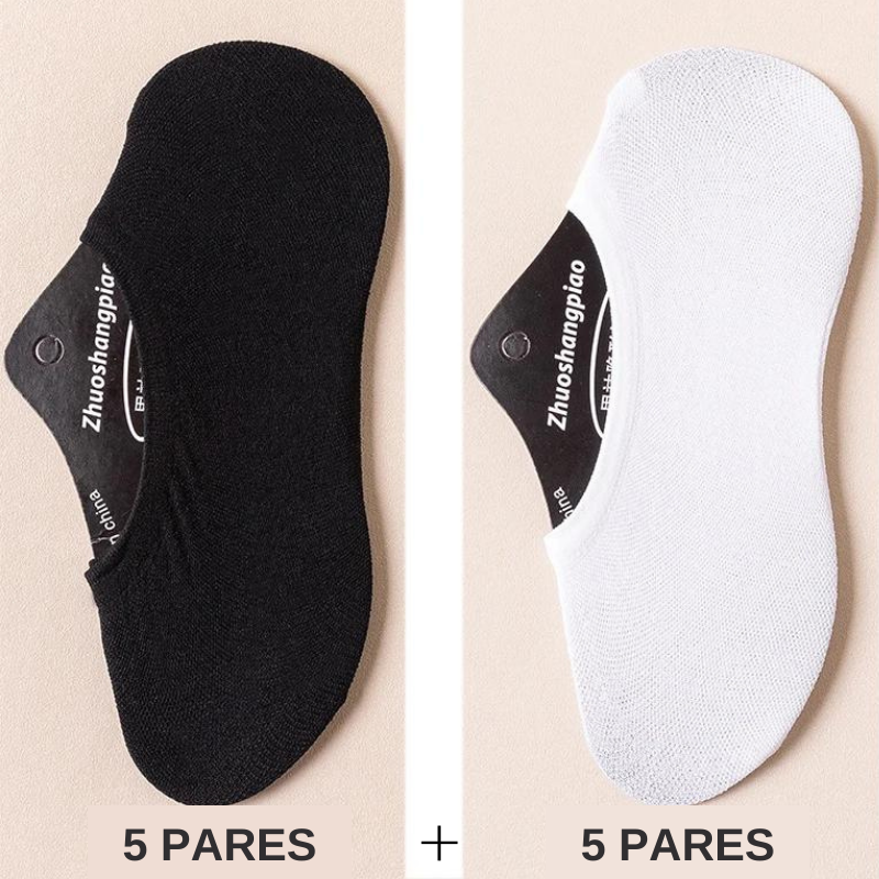 [10 Pares] Medias invisibles, antideslizantes y cómodas