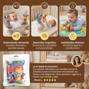 Kit Sensorial para Bebés (Muñeco + Calcetines Sonajero) – Estimula los Sentidos y la Coordinación