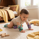 Kit Sensorial para Bebés (Muñeco + Calcetines Sonajero) – Estimula los Sentidos y la Coordinación