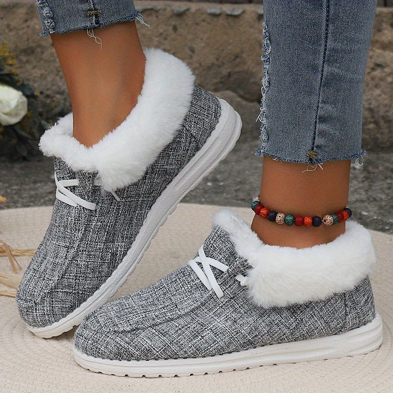 Zapatos de invierno con forro de felpa para mujer