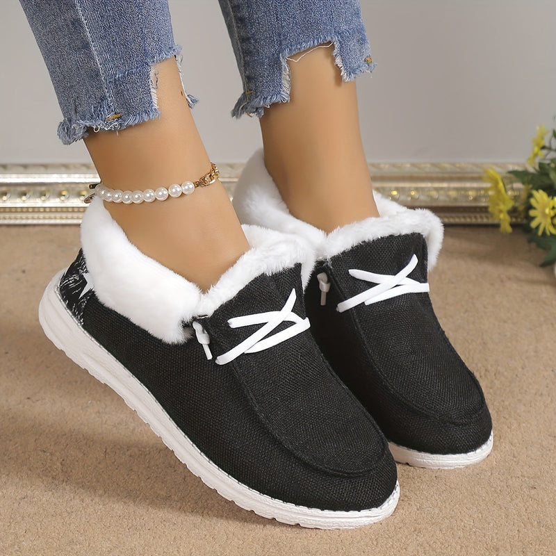 Zapatos de invierno con forro de felpa para mujer