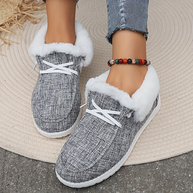 Zapatos de invierno con forro de felpa para mujer