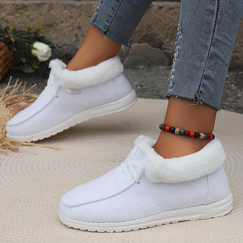 Zapatos de invierno con forro de felpa para mujer