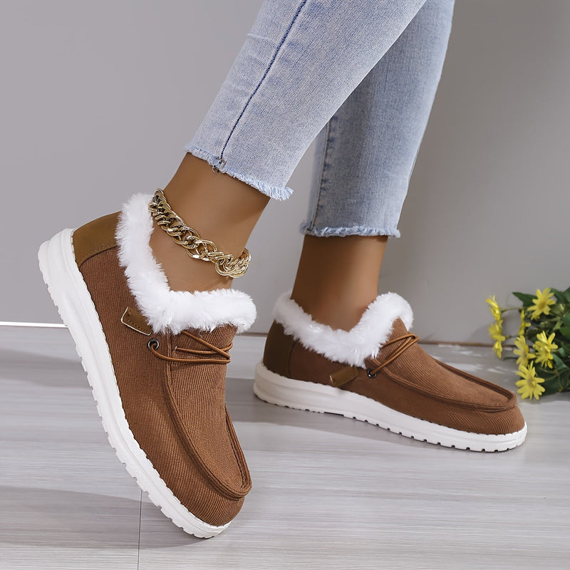 Zapatos de invierno con forro de felpa para mujer
