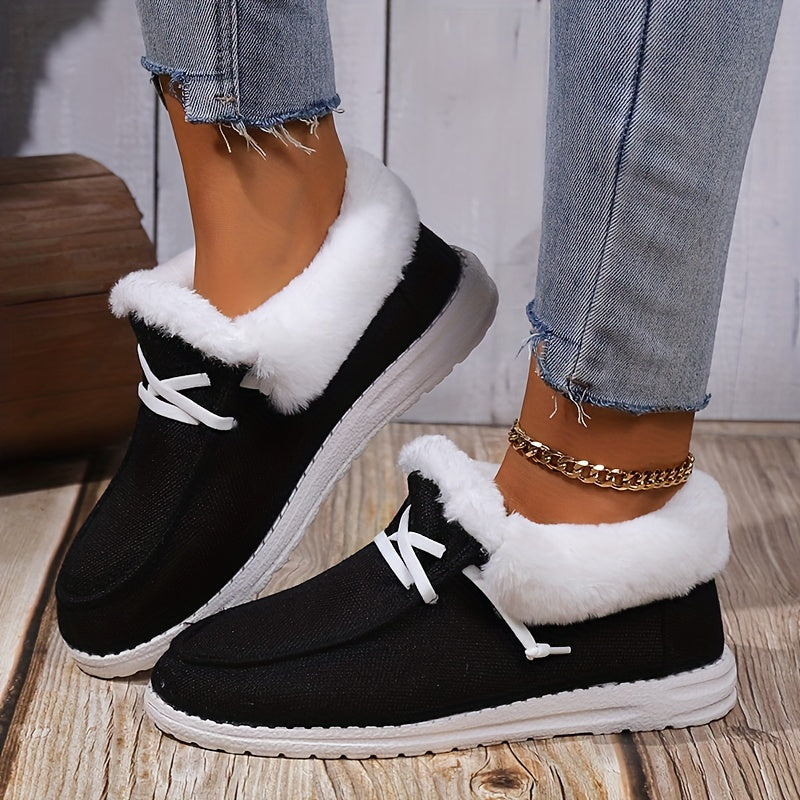 Zapatos de invierno con forro de felpa para mujer