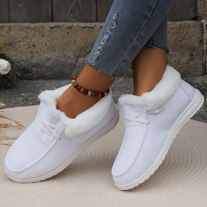 Zapatos de invierno con forro de felpa para mujer