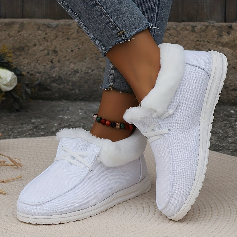 Zapatos de invierno con forro de felpa para mujer