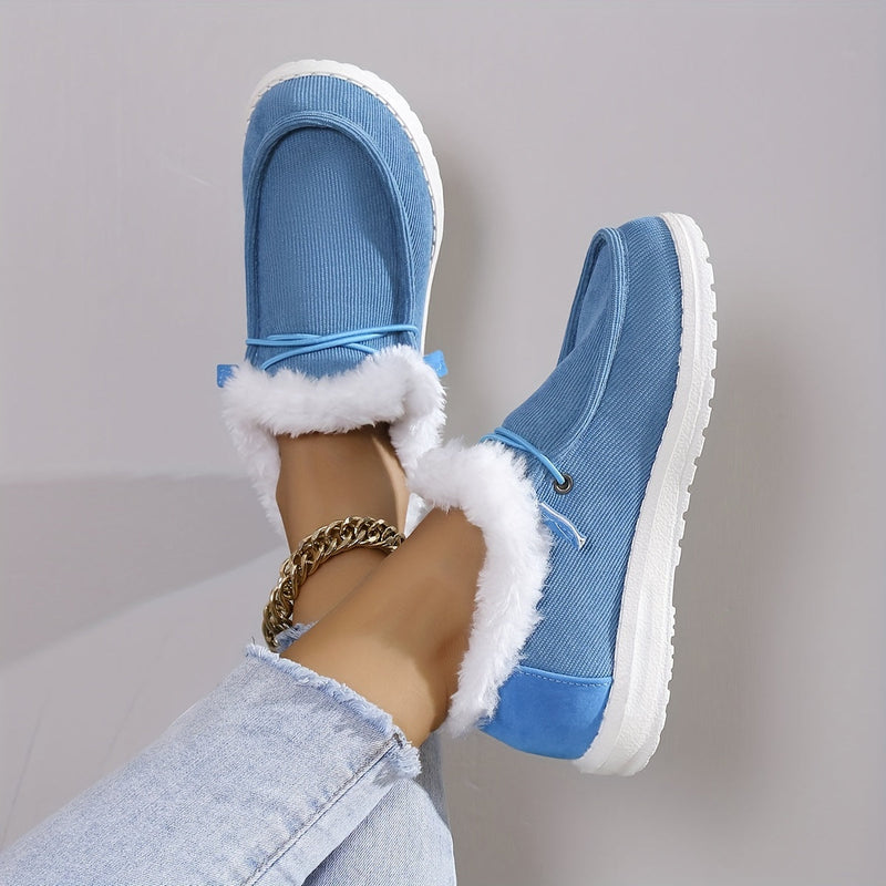 Zapatos de invierno con forro de felpa para mujer