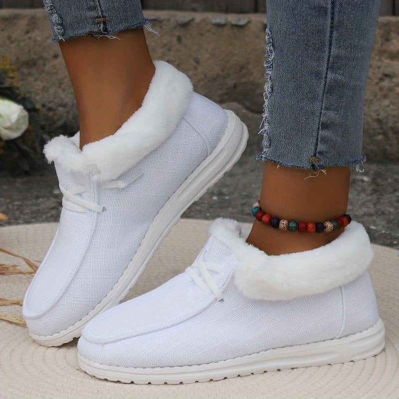 Zapatos de invierno con forro de felpa para mujer